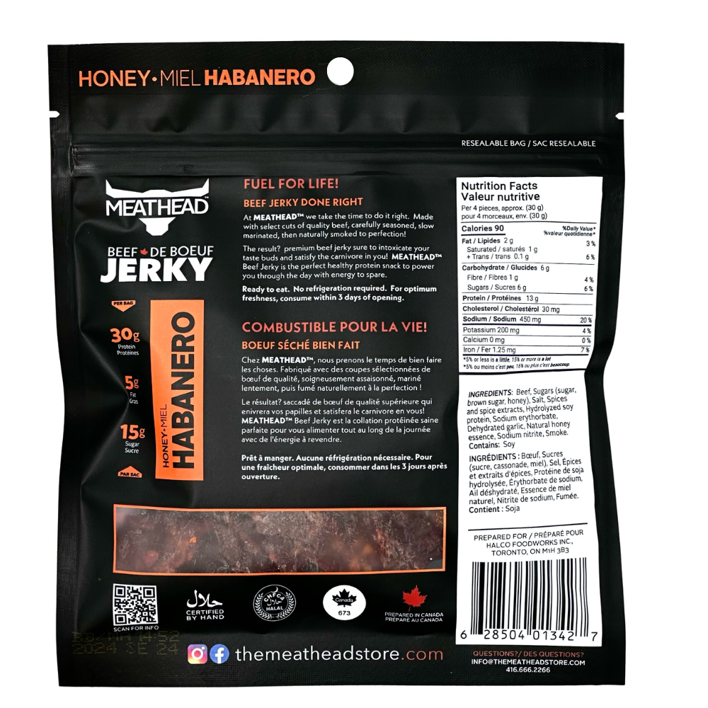 Meathead™ Honey Habanero Beef Jerky